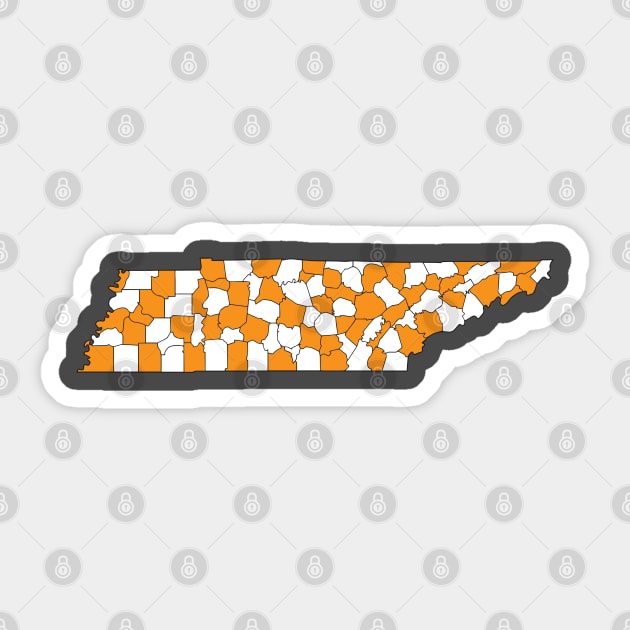 Tennessee County Checkerboard Sticker by ilrokery